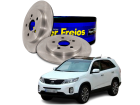 2 Disco de Freio Hipper Freios para Kia Sorento 2.4 16V 3.5 24V 2010 até 2015 - Cod. HF329D