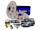 2 Disco de Freio Hipper Freios para Jinbei Topic 2.0 16V 2011 até 2016 - Cod. HF500