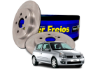 2 Disco de Freio Hipper Freios para Renault Clio 1.0 8V 1.0 16V 1999 até 2016 - Cod. HF549A