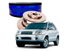 2 Disco de Freio Hipper Freios para Kia Sportage 2.0 16V 2.7 24V 2004 até 2010 - Cod. HF325C