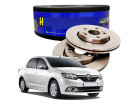 2 Disco de Freio Dianteira Hipper Freios para Renault Sandero 1.0 1.6 16V 1.0 12V 2015 até 2023 - Cod. HF549B