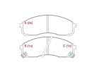 Pastilha de Freio Dianteira WILLTEC para Kia Besta 2.7 3.0 8V 1999 até 2005 - Cod. PW337