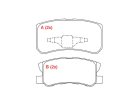 Pastilha de Freio Traseira WILLTEC para Mitsubishi Grandis 2005 até 2008 - Cod. PW385