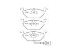 Pastilha de Freio Dianteira WILLTEC para Audi A3 1996 até 2002 - Cod. PW58B